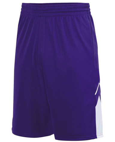 Augusta Sportswear 1169 Youth Alley Oop Reversible in Purple/ white front view