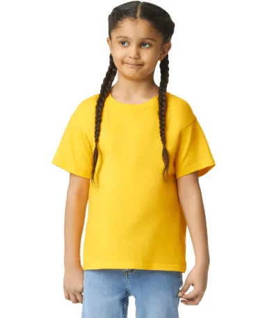 Gildan 64000B Youth Softstyle T-Shirt in Daisy front view