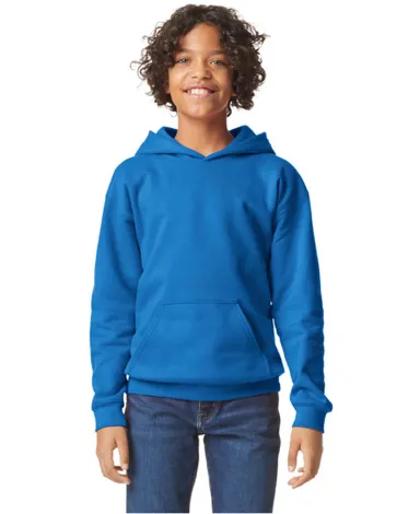 Gildan SF500B Youth Softstyle Midweight Fleece Hoo in Royal front view