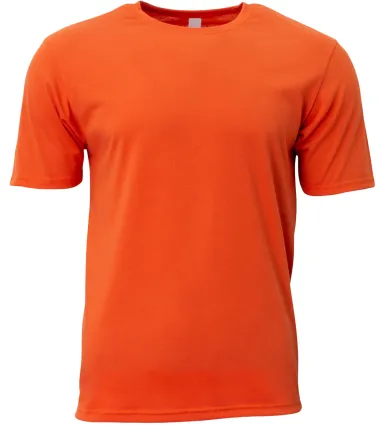 A4 Apparel NB3013 Youth Softek T-Shirt in Athletic orange front view