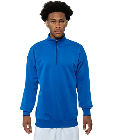 A4 Apparel N4282 Adult Sprint Fleece Quarter-Zip in Royal front view