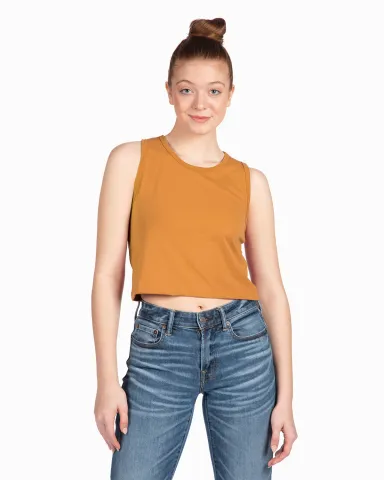 Next Level Apparel 5083 Ladies' Festival Cropped T in Antique gold front view