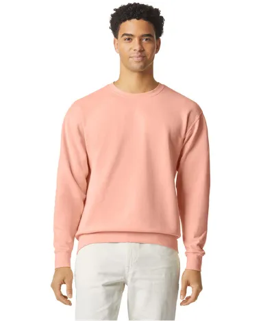 Comfort Colors 1466 Unisex Lighweight Cotton Crewn in Peachy front view