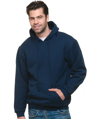 Bayside Apparel 2160 Unisex Union Made Hooded Pull in Navy front view
