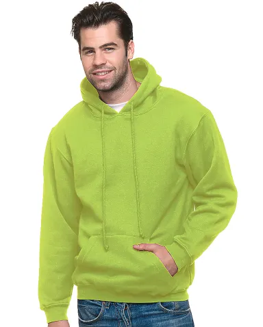 Bayside Apparel 2160 Unisex Union Made Hooded Pull in Lime front view