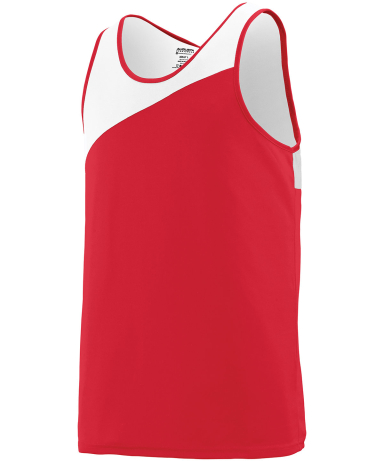 Augusta Sportswear 352 Unisex Accelerate Track & F in Red/ white front view