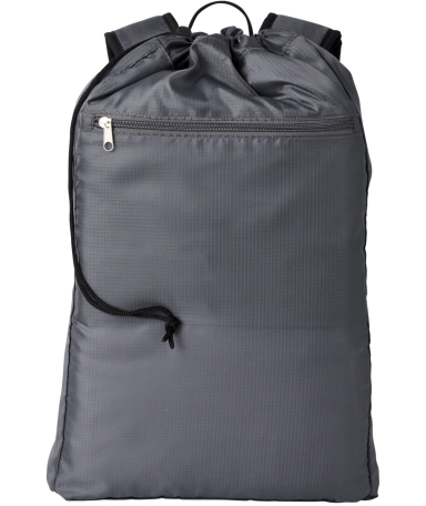 BAGedge BE278 Getaway Cinchback Backpack in Gray front view