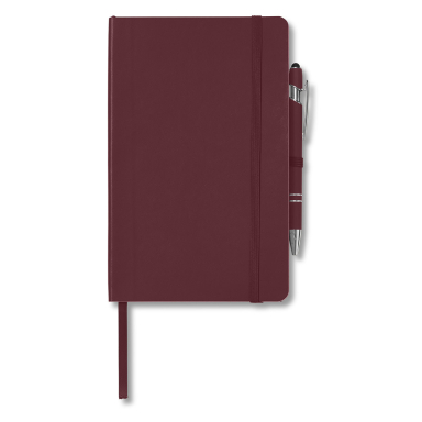 Core 365 CE090 Soft Cover Journal And Pen Set in Burgundy front view