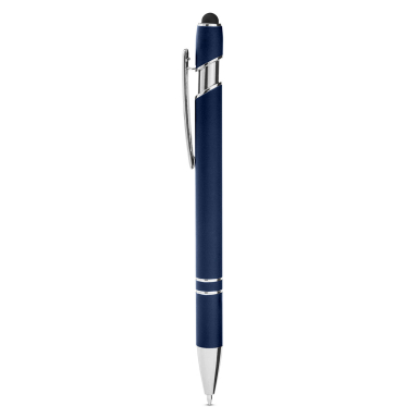 Core 365 CE052 Rubberized Aluminum Click Stylus Pe in Classic navy front view