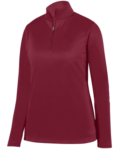 Augusta Sportswear 5509 Ladies' Wicking Fleece Qua in Cardinal front view