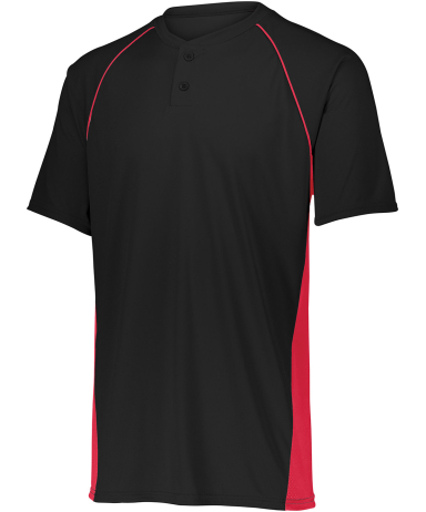 Augusta Sportswear 1560 Unisex True Hue Technology in Black/ red front view