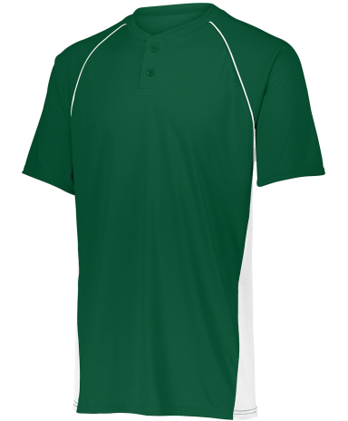 Augusta Sportswear 1561 Youth True Hue Technology  in Dark green/ wht front view