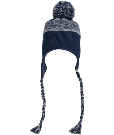 J America 5007JA Backcountry Knit Pom Hat in Navy front view