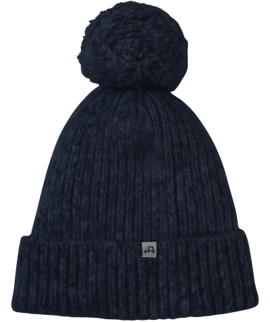 J America 5009JA Swap-a-Pom Knit Hat in Navy front view