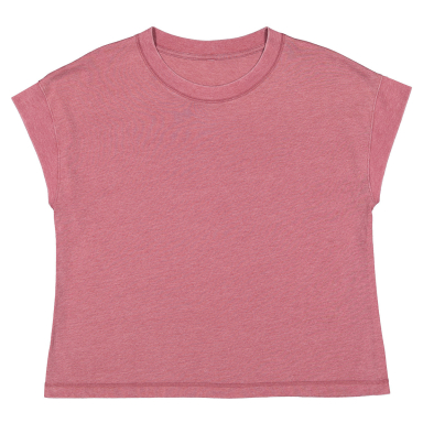 LA T 3502 Ladies' Relaxed Vintage Wash T-Shirt in Washed rouge front view