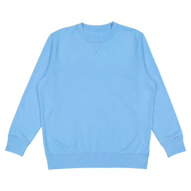 LA T 6935 Adult Vintage Wash Fleece Sweatshirt in Washed tradewind front view