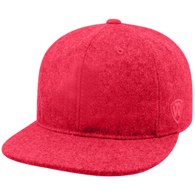 J America 5515 Adult Natural Cap in Red front view