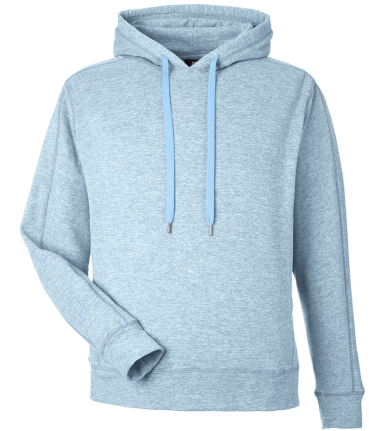 J America 8740 Unisex Electric Fleece Hooded Sweat in Electric sky front view