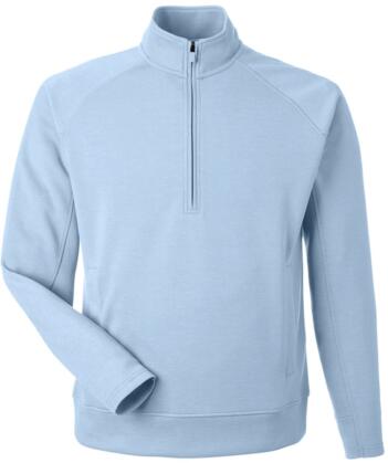 J America 8751 Unisex Apex Fleece Quarter-Zip in Ice blue front view