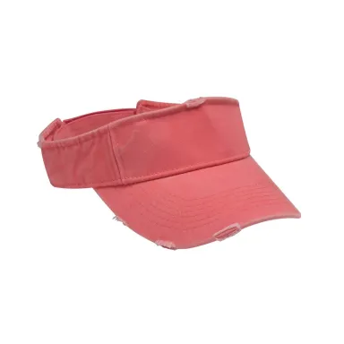 Adams Hats DV101 Unisex Drifter Visor in Coral front view