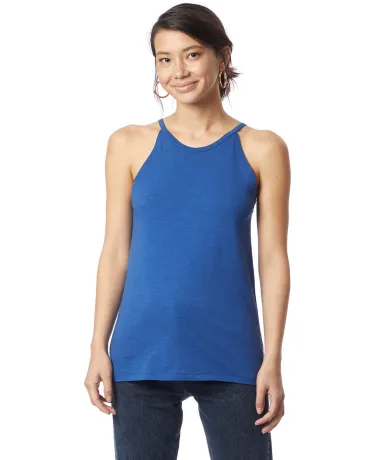 Alternative Apparel 6096S1 Women's Weathered Slub  in Royal blue front view