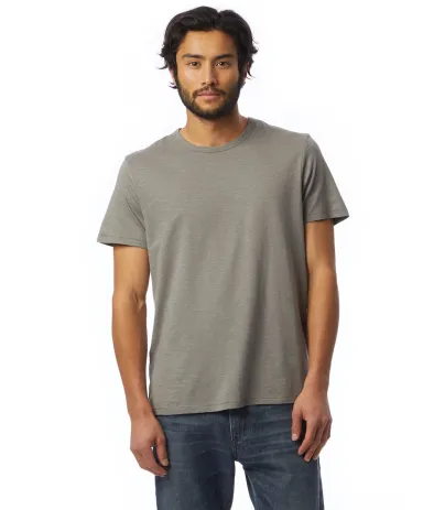 Alternative Apparel 6094S1 Keeper Weathered Slub T in Elephant grey front view