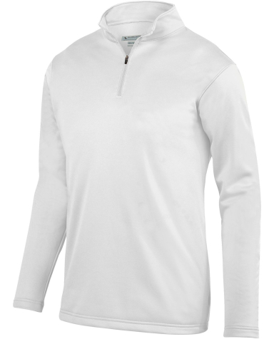 Augusta Sportswear 5507 Wicking Fleece Quarter-Zip in White front view