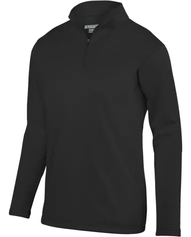 Augusta Sportswear 5507 Wicking Fleece Quarter-Zip BLACK front view