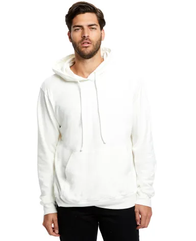US Blanks US4412 Men's 100% Cotton Hooded Pullover in White front view