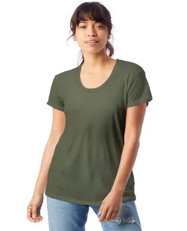 Alternative Apparel AA2620 Ladies Kimber T-Shirt in Army green front view