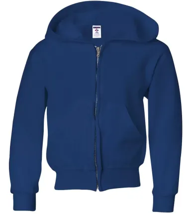 993B Jerzees Youth 8 oz. NuBlend® 50/50 Full-Zip  ROYAL front view