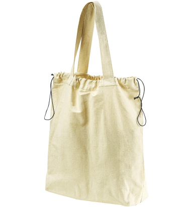 BAGedge BE087 Drawstring Tote in Natural front view