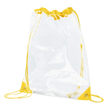 BAGedge BE253 PVC Cinch Sack in Yellow front view