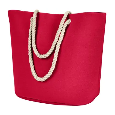 BAGedge BE256 Polyester Canvas Rope Tote RED front view