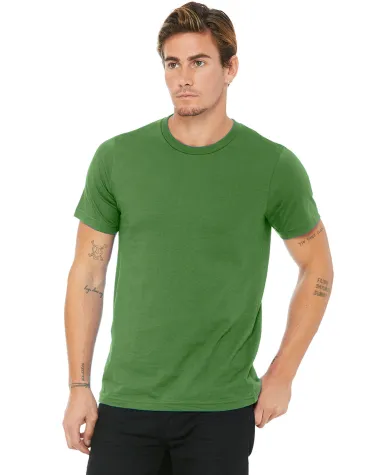 CANVAS 3001U Unisex USA Made T-Shirt in Leaf front view