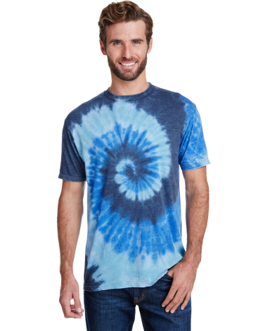 Tie-Dye CD1090 Adult Burnout Festival T-Shirt in Sea front view