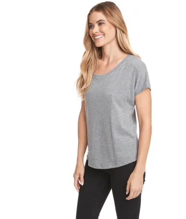 Next Level 6760 Tri-Blend Dolman in Premium heather front view