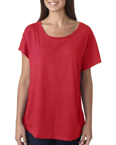 Next Level 6760 Tri-Blend Dolman in Vintage red front view