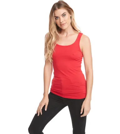 Next Level 3533 Jersey Tank in Red front view