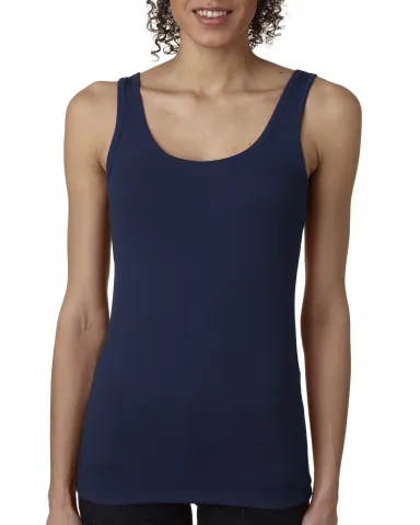 Next Level 3533 Jersey Tank in Midnight navy front view