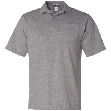436 Jerzees Adult Jersey 50/50 Pocket Polo with Sp OXFORD front view