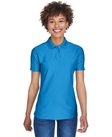 8414 UltraClub® Ladies' Cool & Dry Elite Performa PACIFIC BLUE front view