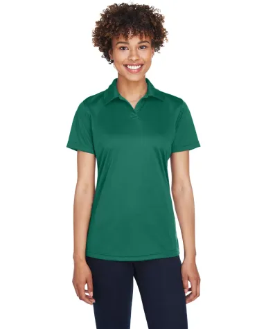 8425L UltraClub® Ladies' Cool & Dry Sport Perform FOREST GREEN front view