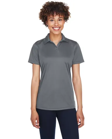 8425L UltraClub® Ladies' Cool & Dry Sport Perform CHARCOAL front view