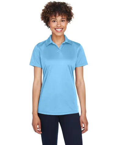 8425L UltraClub® Ladies' Cool & Dry Sport Perform COLUMBIA BLUE front view