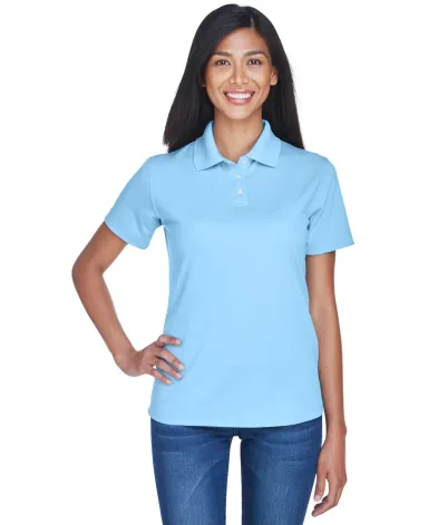 8445L UltraClub Ladies' Cool & Dry Stain-Release P COLUMBIA BLUE front view