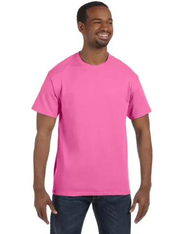 5250 Hanes Authentic Tagless T-shirt in Pink front view