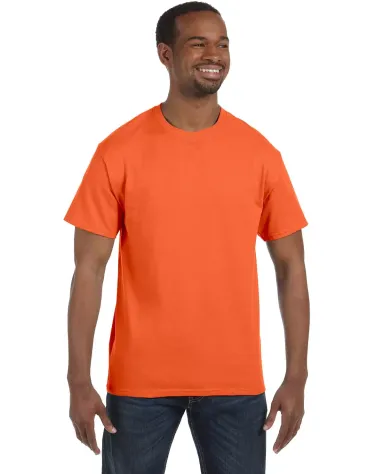 5250 Hanes Authentic Tagless T-shirt in Athletic orange front view
