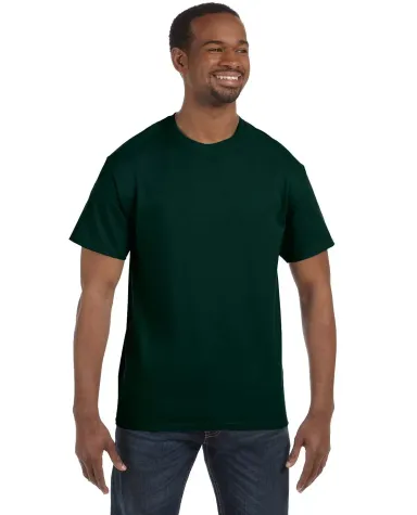5250 Hanes Authentic Tagless T-shirt in Deep forest front view