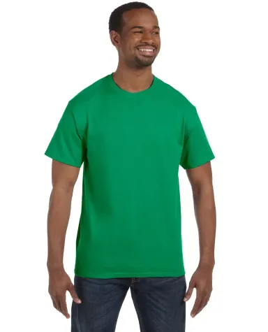 5250 Hanes Authentic Tagless T-shirt in Kelly green front view